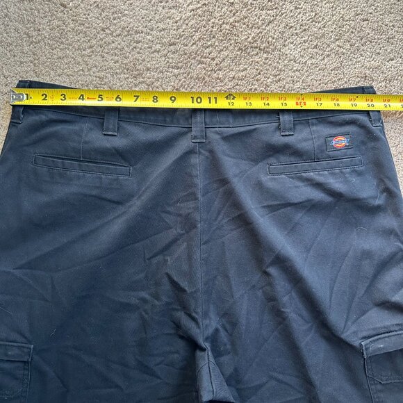 Dickies Pants Mens 42x31 High Rise Cargo Navy Blue Pockets - Picture 7 of 13